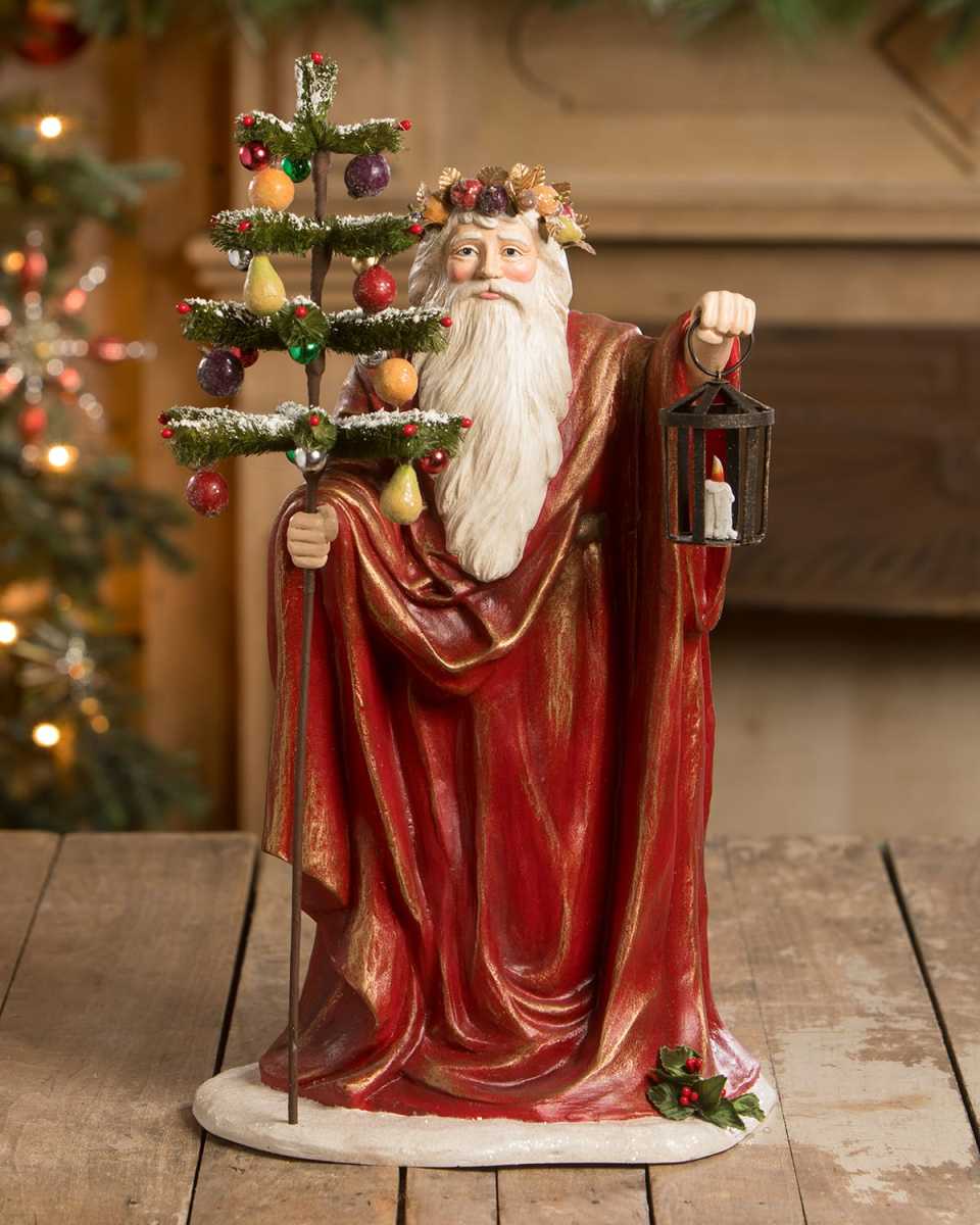 Elegant Lighting the Way Santa Christmas Decoration